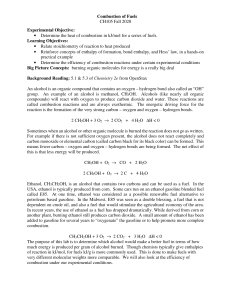 Alcohol Combustion Lab: Enthalpy & Efficiency