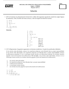 Examen de Lógica: Pruebas Formales y Argumentos Simbólicos