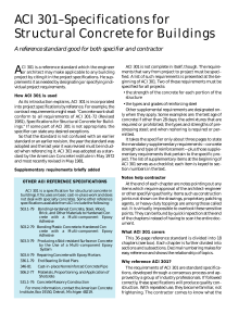 ACI 301: Structural Concrete Building Specifications