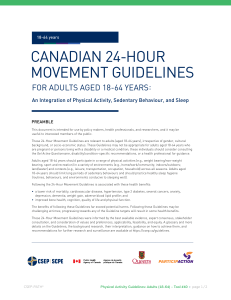 Canadian 24-Hour Movement Guidelines (18-64)