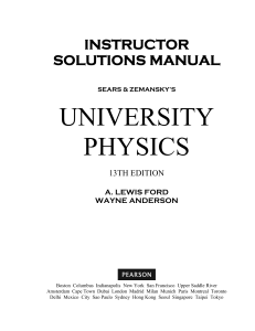 University Physics 13th Ed. Solutions Manual