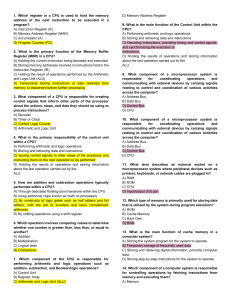Computer Architecture & Microprocessor Exam Questions
