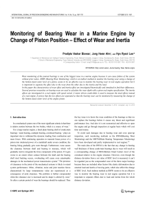 Bearing Wear Monitoring in Marine Engines: Piston Position Analysis