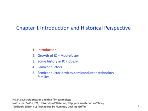 Microfabrication & Thin Film Tech: ICs & Moore's Law
