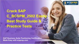 SAP C_BCSPM_2502 Study Guide & Practice Tests