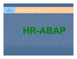 SAP ABAP HR Programming: Infotypes, Modules & HR Macros Training