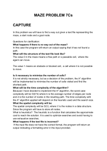 Maze Problem Solving with A* Algorithm