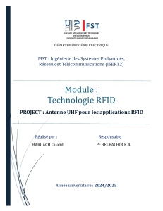 Conception d'antenne UHF pour applications RFID