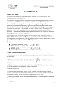 Exercices Systèmes GPS & Radar: Mouvement Satellite & Analyse Signal