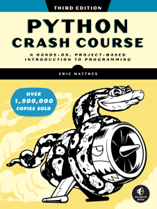 Python Crash Course, 3rd Ed: Hands-On Programming Introduction