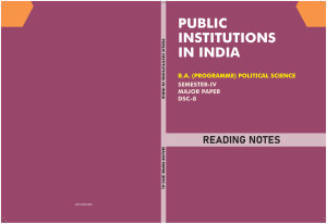 Public Institutions in India: Reading Notes