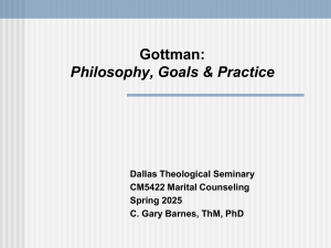 Gottman's Marital Counseling: Philosophy, Goals & Practice