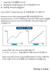 Coding ဆိုတာဘာလဲ 0 Or 1