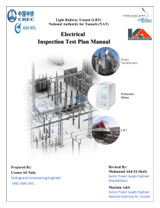 LRT Electrical Inspection Test Plan Manual