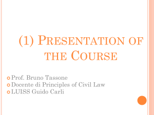 Principles of Civil Law Course Presentation