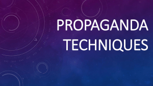 Propaganda Techniques Worksheet: Identify & Analyze