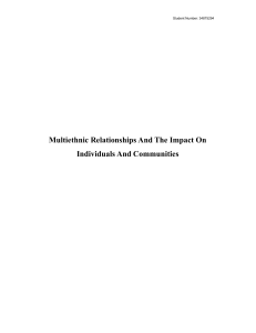 Multiethnic Relationships: Impact on Individuals & Communities