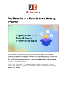 Data Science Training: Top Benefits & Career Opportunities