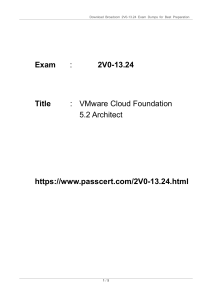 2V0-13.24 Exam Dumps: VMware Cloud Foundation 5.2 Architect