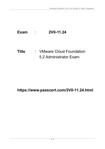 VMware 2V0-11.24 Exam Dumps: Cloud Foundation 5.2 Questions