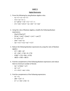 Karta Pracy z Algebry Boole'a: Zadania z Elektroniki Cyfrowej