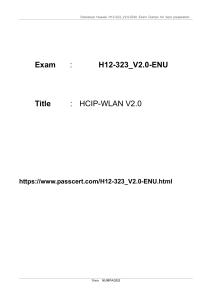 Huawei H12-323_V2.0-ENU Exam Dumps: HCIP-WLAN V2.0