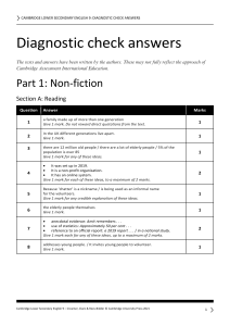 Cambridge English 9 Diagnostic Check Answers