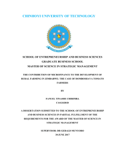 Microfinance & Rural Farming in Zimbabwe: Domboshava Case