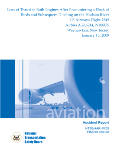 US Airways Flight 1549 Accident Report: Hudson River Ditching