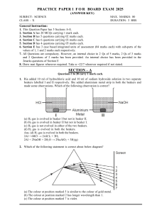 Science Practice Paper Class X with Answer Key