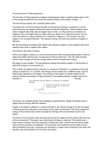 Second Law of Thermodynamics: Entropy & Spontaneity