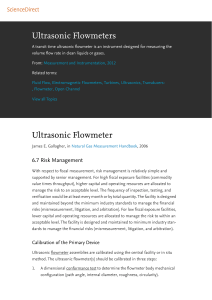 Ultrasonic Flowmeters: Calibration & Risk Management