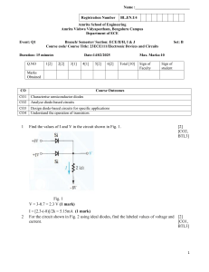 Electronic Devices & Circuits Exam: Diodes