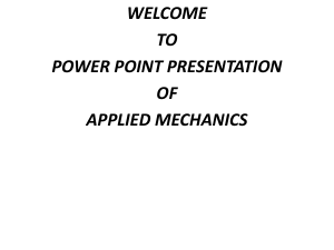 Applied Mechanics: Presentation on Forces and Motion