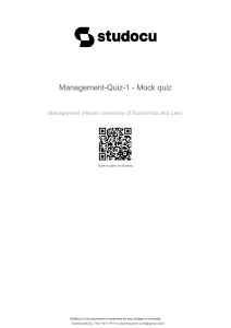 Management Quiz: Leadership, Motivation, Planning