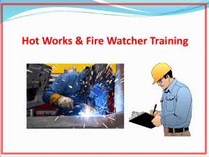 Hot Work & Fire Watcher Training: Safety Presentation