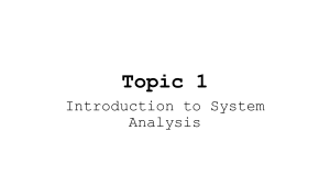 System Analysis: Introduction, Design, and Analyst Roles