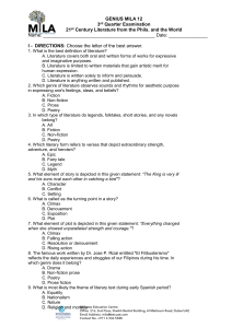 21st Century Literature Exam: Philippines & World