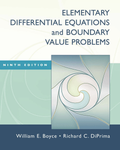 Elementary Differential Equations & Boundary Value Problems