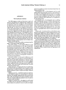 Well Classification Guidelines in North American Drilling