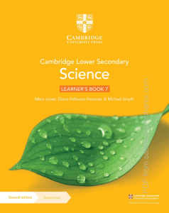 Cambridge Lower Secondary Science Learner's Book 7