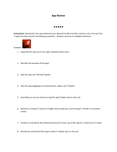 App Review Template: Health & Fitness App Evaluation