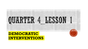 Democratic Interventions: Participatory vs. Representative Democracy