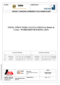 Steel Structure Calculation: Hoists & Crane Girder Design