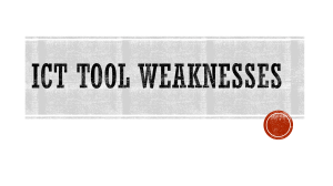 ICT Tool Weaknesses in Education: A Module Overview