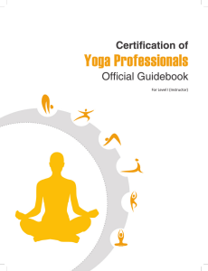 Yoga Professionals Certification Guidebook - Level I