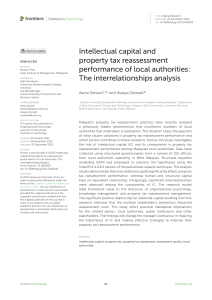 Intellectual Capital & Property Tax Reassessment Performance