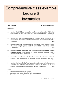 IAS 2 Inventories Class Example: JKL Limited