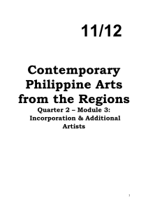 Contemporary Philippine Arts: Incorporation & Artists (Module)