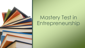 Entrepreneurship Mastery Test: Questions & Answers